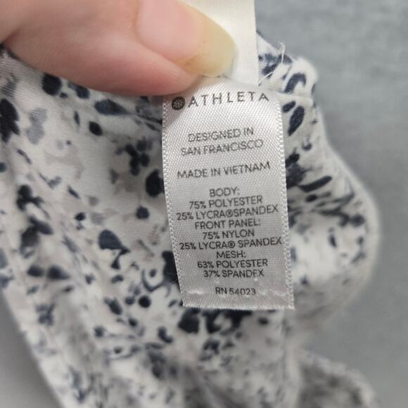 Athleta Sandstone Salutation Mesh Panel  Leggings Size Medium - Picture 5 of 6